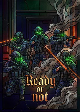 Ready or Not Stained Glass Art