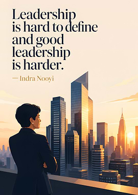 Indra Nooyi Leadership Quote Poster
