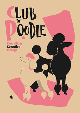 Club du Poodle Vintage Poster