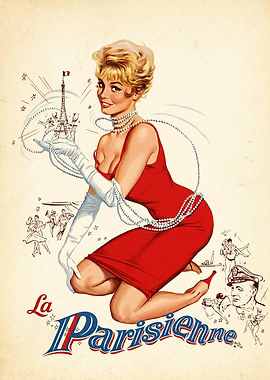 La Parisienne Vintage Pin-up Poster