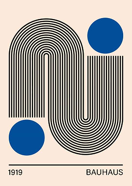 Bauhaus Minimalist Geometric Poster