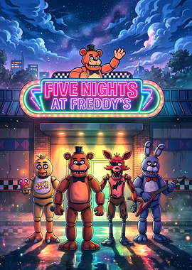 Five Nights at Freddy's Character Poster