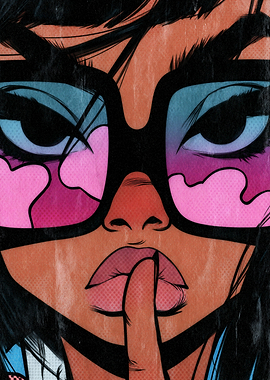 Pop Art Girl With Sunglasses