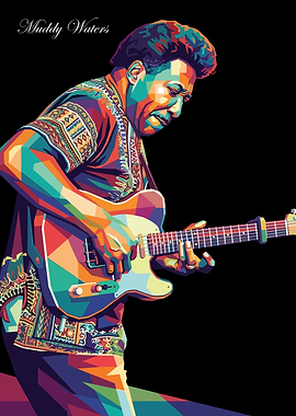 Muddy Waters Pop Art Portrait