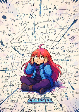 Madeline from Celeste Overwhelmed by Math