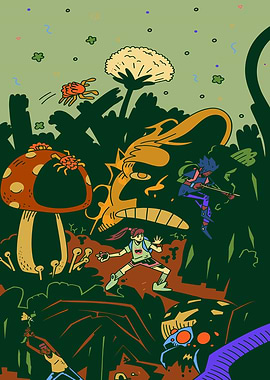Grounded Stylized Fantasy Forest Adventure Illustration
