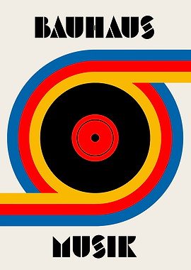 Bauhaus Musik Vinyl Record Poster