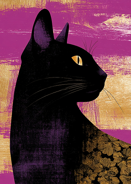 Elegant Black Cat Portrait