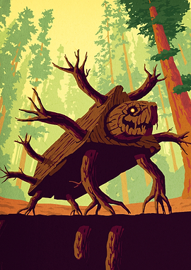 Tree Monster Creature in Forest