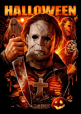 Halloween Michael Myers Horror Poster Art
