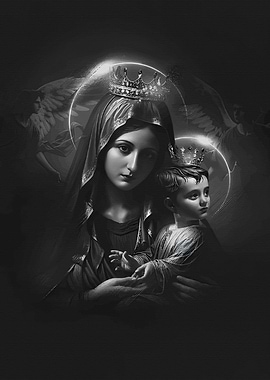 Madonna and Child Religious Portrait