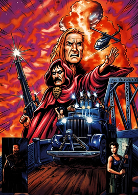 Action-Packed Comic Book Cover Art