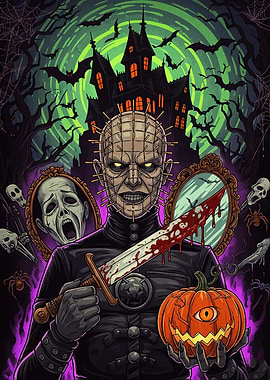 Pinhead Halloween Horror Art