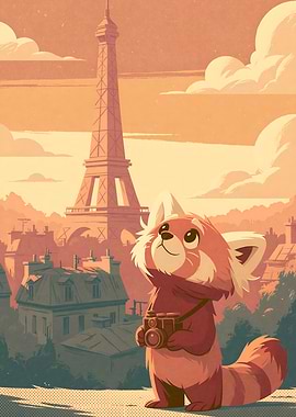 Red Panda Tourist in Paris