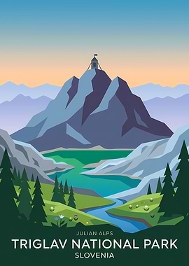 Triglav National Park Travel Poster