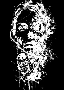 Abstract Black and White Portrait