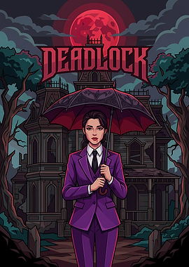 Deadlock Vampire Woman Gothic Poster