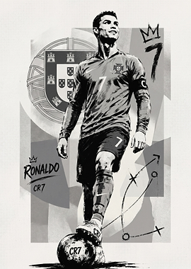 Cristiano Ronaldo Portugal Soccer Poster