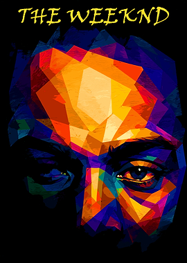 The Weeknd Geometric Pop Art Portrait