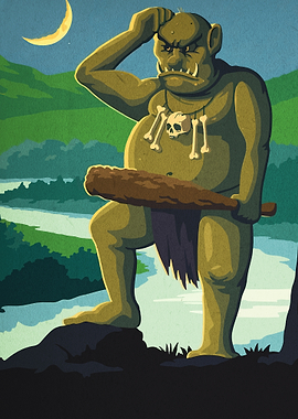 Confused Green Orc with Club