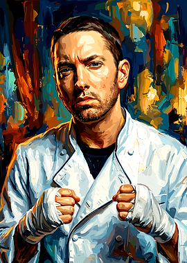 Eminem Portrait in Chef Attire