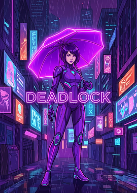 Deadlock Neon City Scene