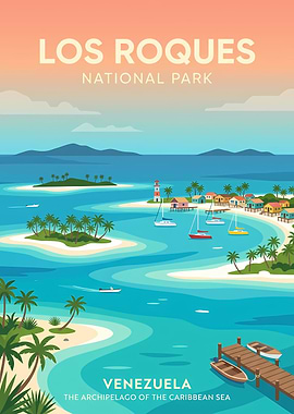 Los Roques National Park Travel Poster