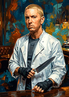 Eminem as a Chef Portrait
