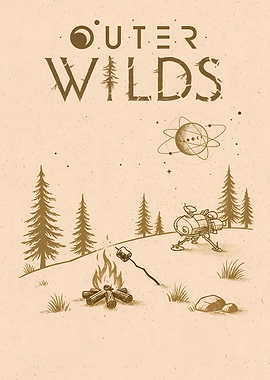 Outer Wilds Camping Illustration