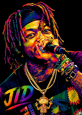 Colorful Pop Art Portrait of JID
