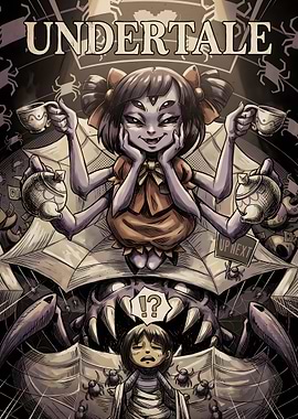 Undertale Muffet and Frisk Fan Art