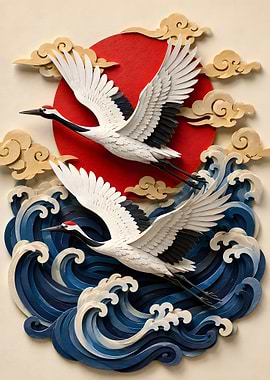 Red-Crowned Cranes