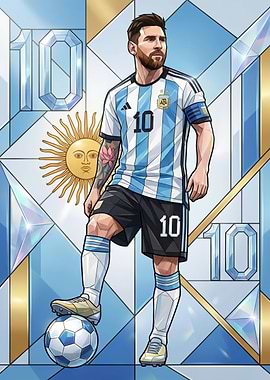 Lionel Messi Argentina Soccer Art