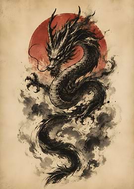 Mythic Eastern Dragon Rise