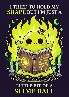 Cute Slime Ball Reading Magic Book