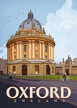 Radcliffe Camera Oxford Travel Poster