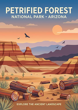 Petrified Forest National Park Travel Poster
