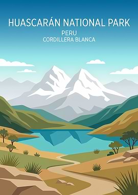 Huascarán National Park Travel Poster