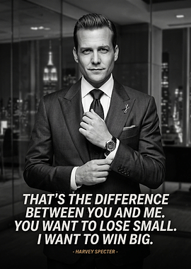 Harvey Specter Inspirational Quote Poster