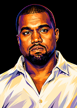 Kanye West Pop Art Portrait