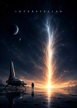 Interstellar Space Exploration Movie Poster