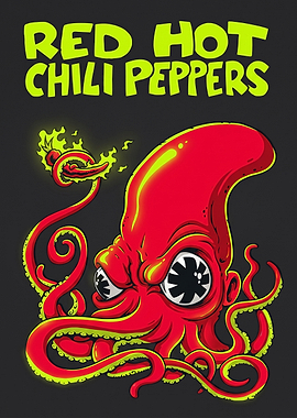 Red Hot Chili Peppers Octopus Poster