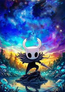 The Knight in a Bioluminescent Forest