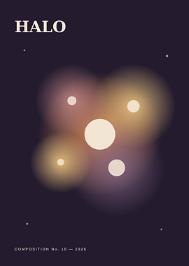 Minimalist Halo Space Poster