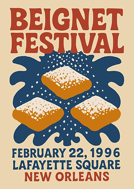 Vintage Beignet Festival Poster