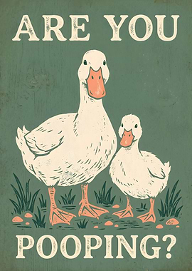 Funny Duck Bathroom Sign