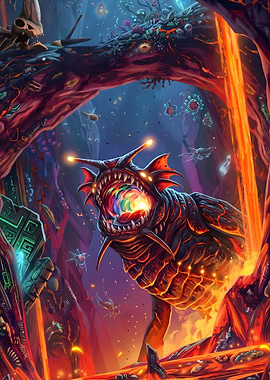 Reaper Leviathan in Subnautica Lava Zone