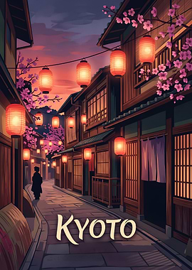 Cherry Blossom Evening in Old Kyoto