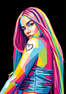 Karol G Pop Art Portrait