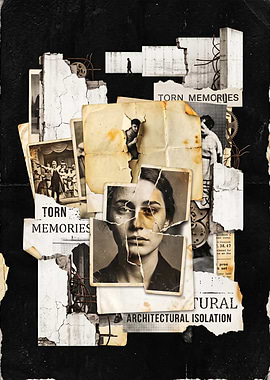 Torn Memories Architectural Collage Art
